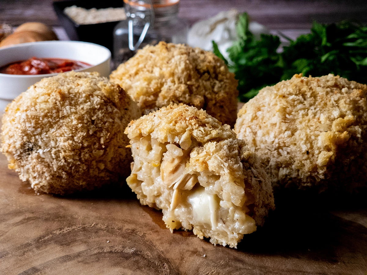 Arancini poulet champignons version healthy FitFastFoodie